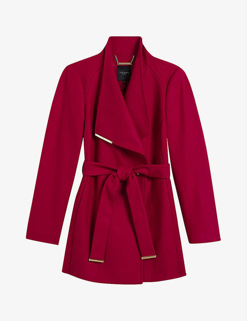 Rosess wrap wool-blend coat