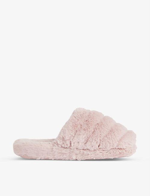 Lopsey faux fur mule slippers