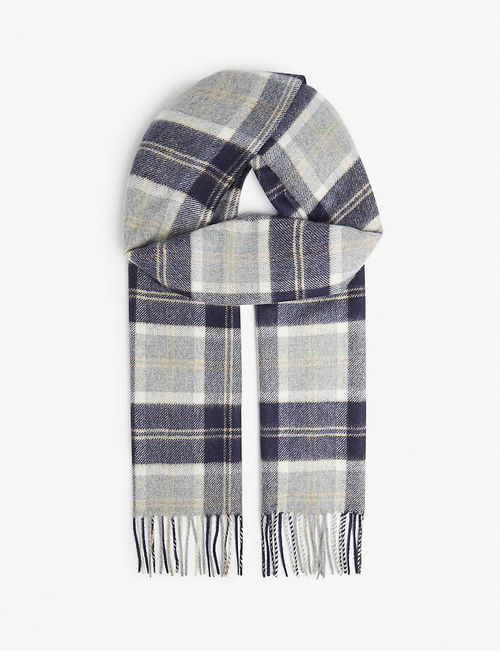 Tartan cashmere scarf