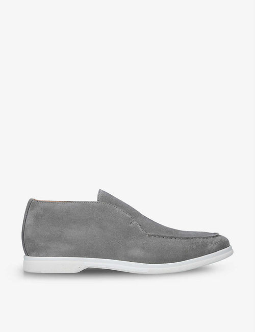 Slip-on suede ankle boots