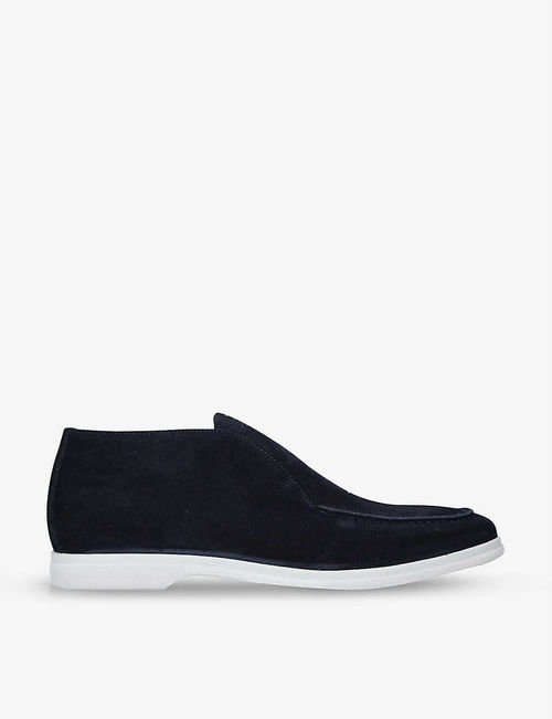 Slip-on suede ankle boots