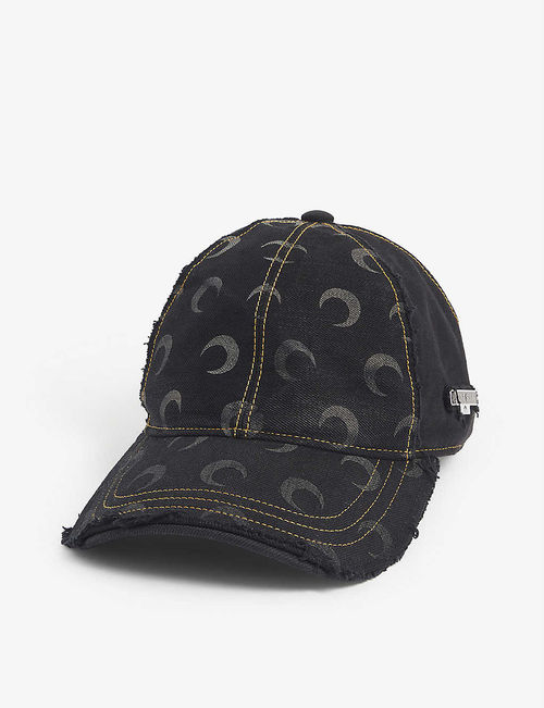 Logo-embellished denim cap