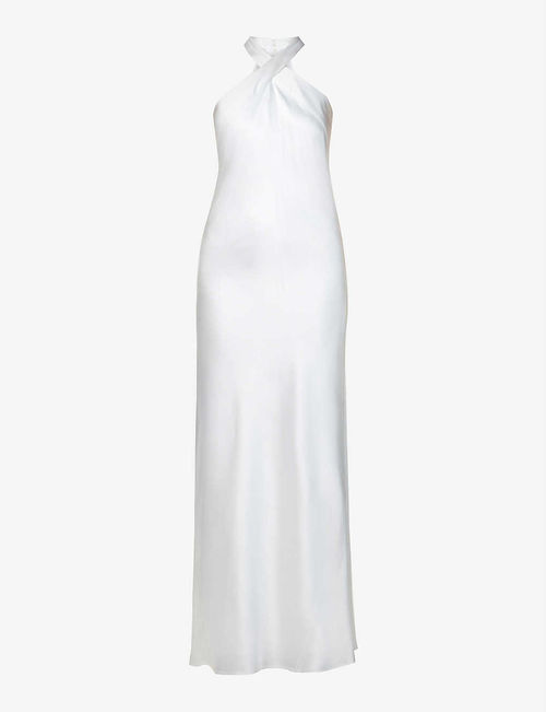 Monaco halterneck silk bridal...