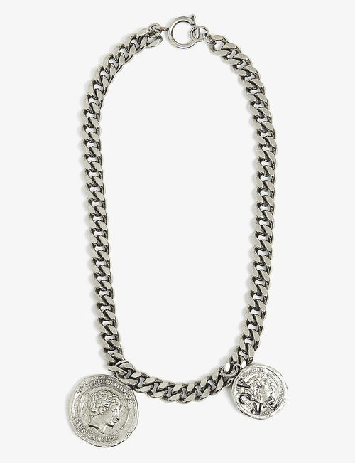 Abina silver-tone brass chain...