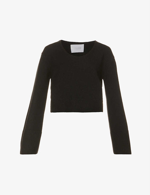 Theia scoop-neck wool and...