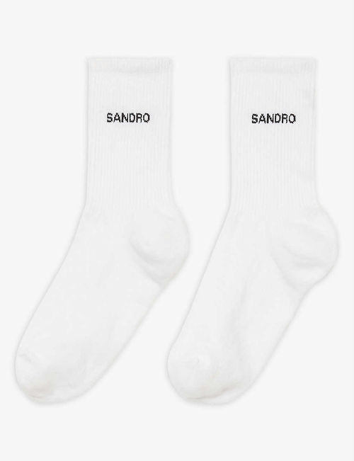 Jacquard-logo cotton socks