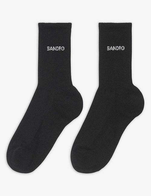 Jacquard-logo cotton socks