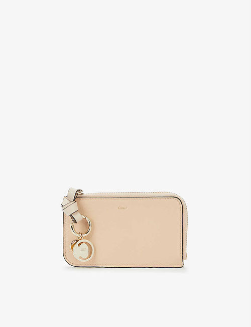 ABC grained-leather purse