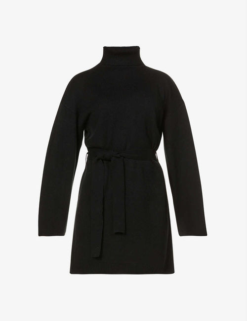 Jayda turtleneck belted woven...