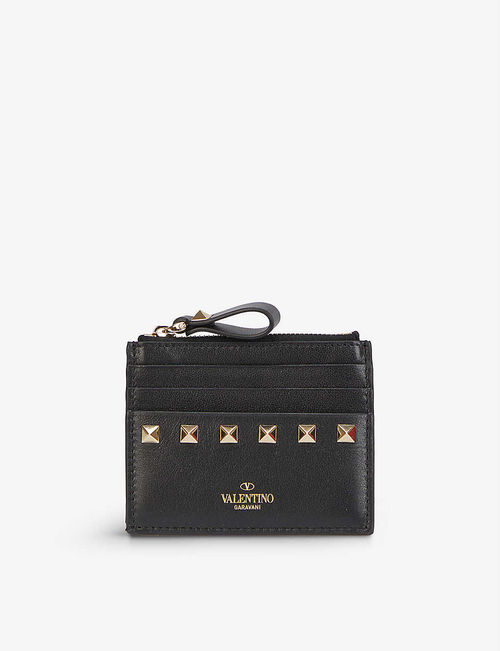 Rockstud studded leather card...