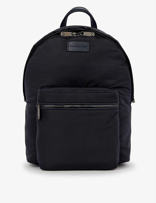 Textured woven backpack