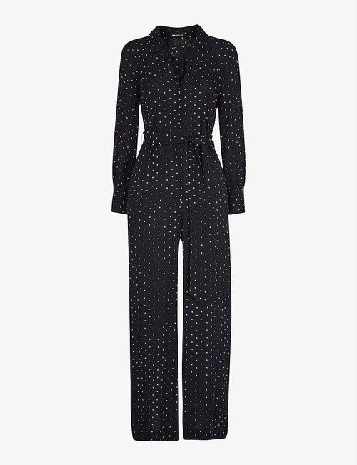 Abby star-print woven jumpsuit