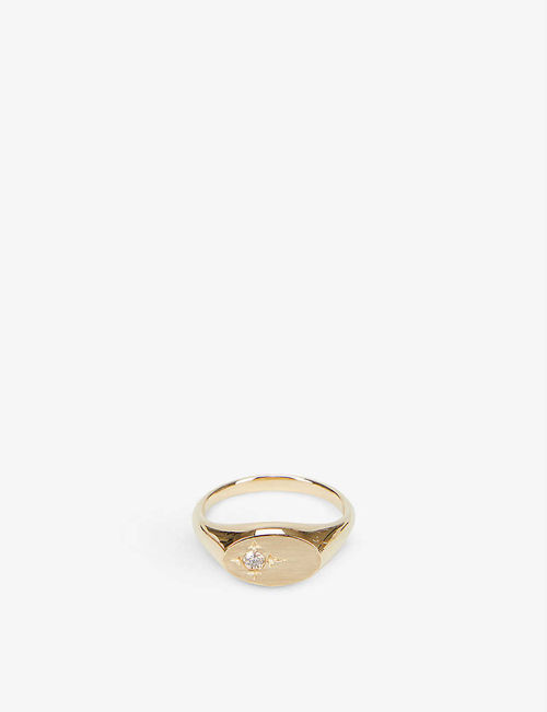 Oval 18ct yellow-gold and...