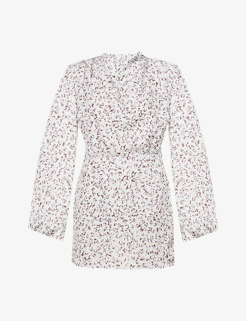 Rachel floral-print woven...