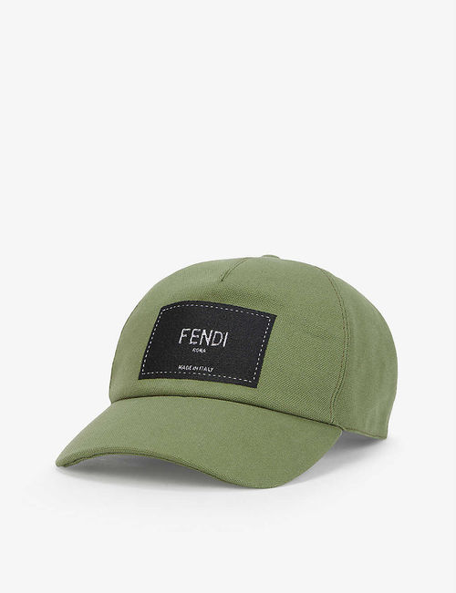 Logo patch cotton baseball cap