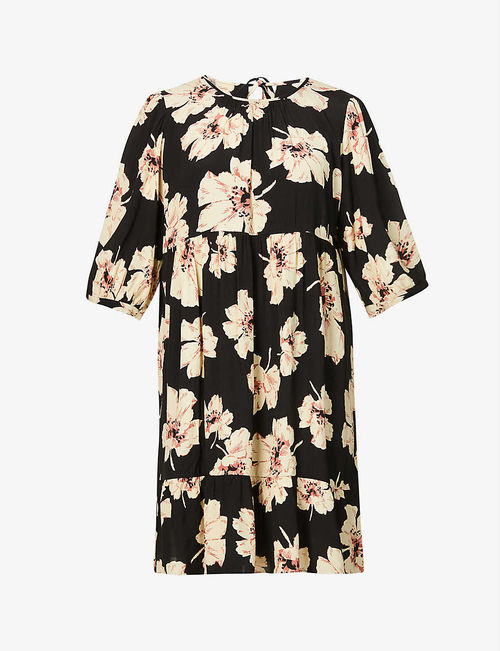 Katia floral-print woven mini...