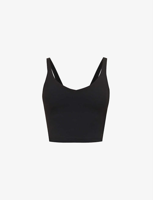 Align cropped stretch-knit top