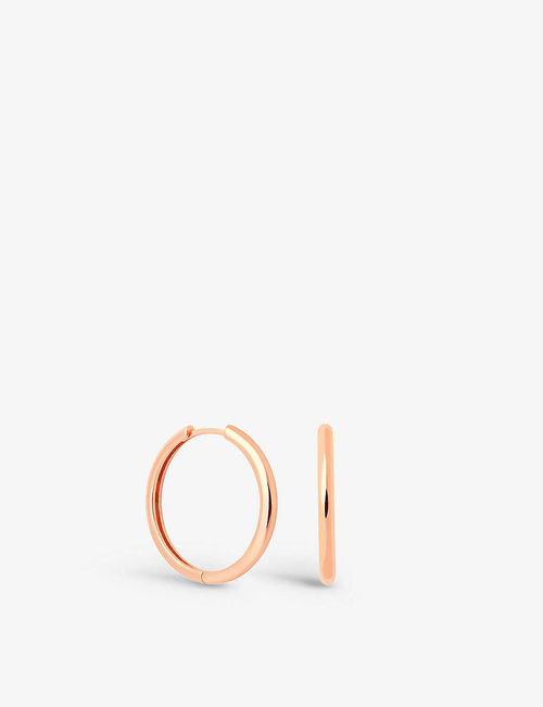 Simple 18ct rose gold-plated...