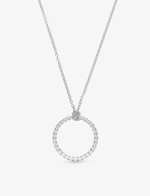 Pavé-set 18ct white-gold and...