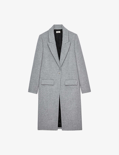 Monarque wool-blend coat