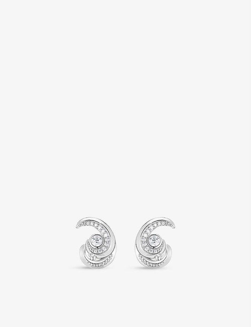 Wave sterling-silver stud...