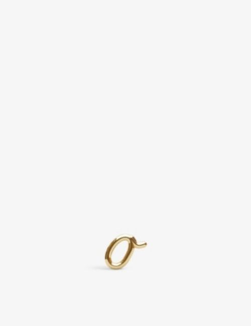 Love Letter O Initial 18ct yellow gold single stud earring