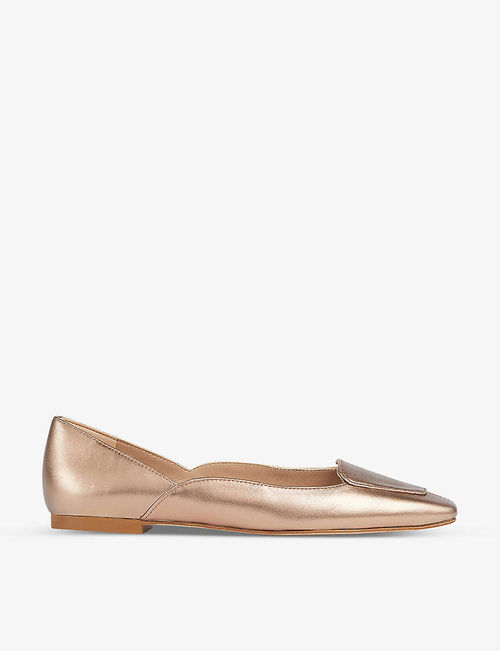 Willow metallic leather flats