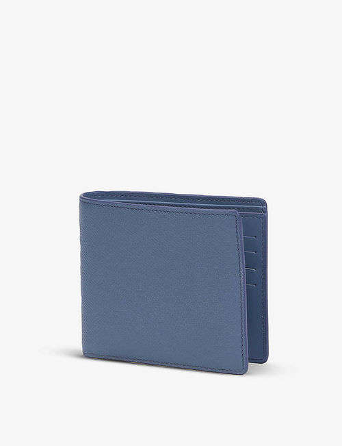 Grained leather wallet