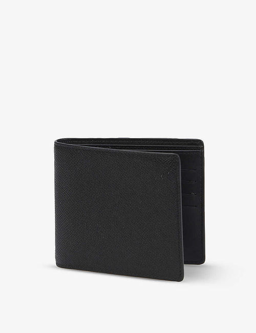 Grained leather wallet