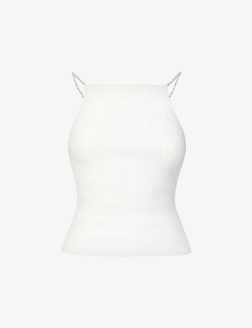 Drew ribbed cotton-blend top