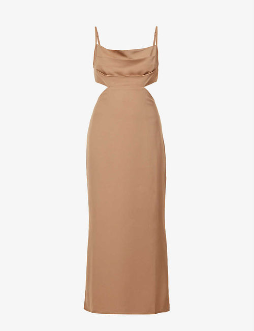 Reva cut-out woven midi dress