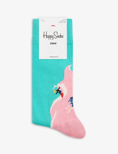 Surfs Up cotton-blend socks