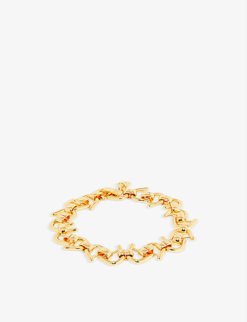 Sterk 18ct yellow gold-plated...