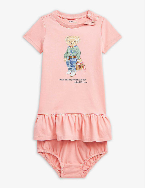 Polo Bear-print cotton dress...