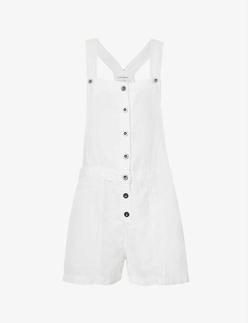 Stevie short woven dungarees