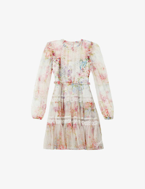 Floral Wonder ruffled woven...