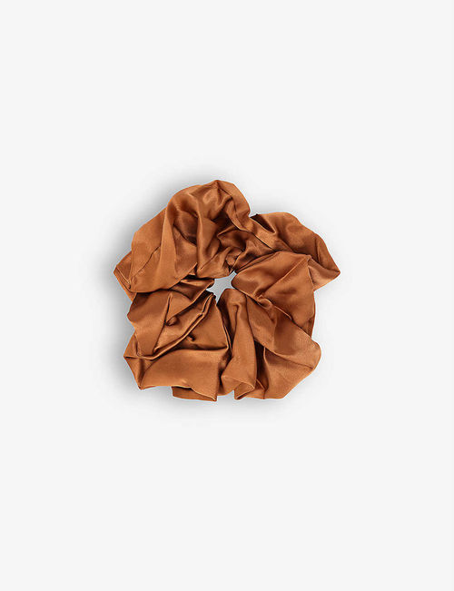 Oversized silk-satin scrunchie