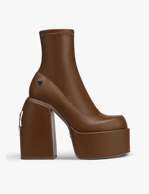 Sugar faux-leather ankle boots