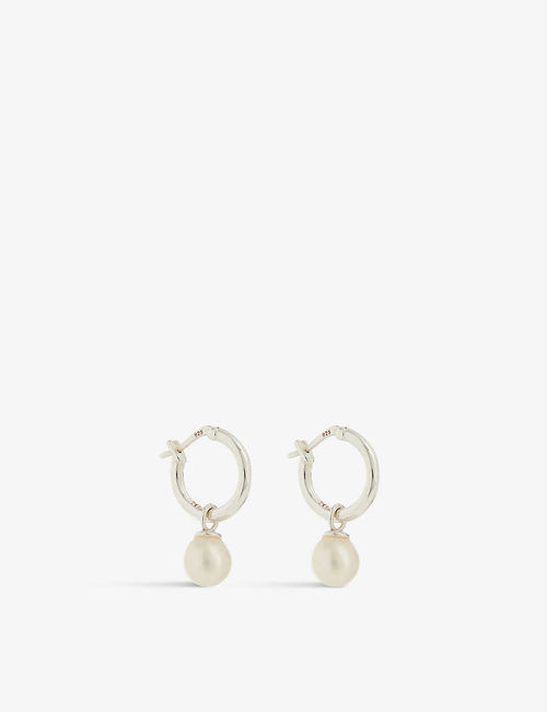 Pearl sterling-silver earrings