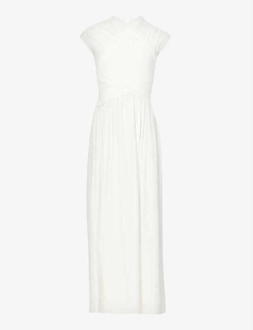 Freja wrap-over woven maxi...