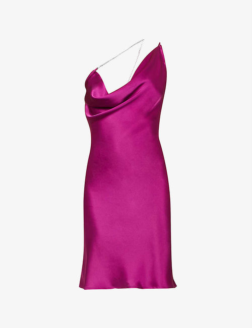 Satin asymmetric satin mini...