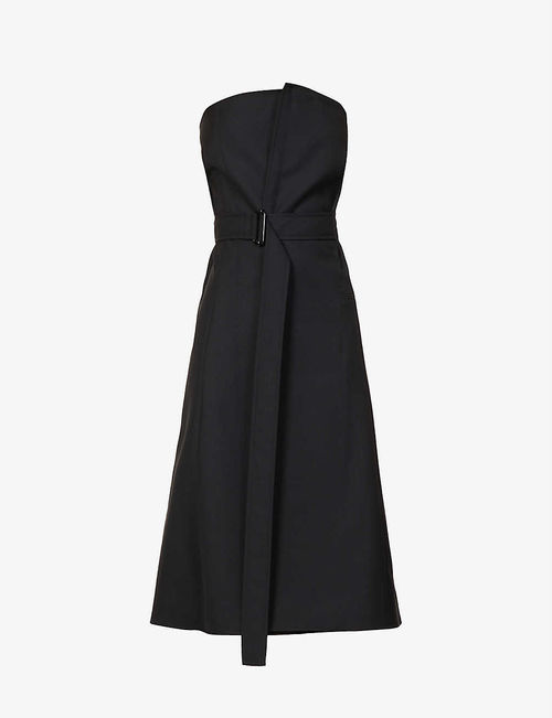 Obi strapless woven dress