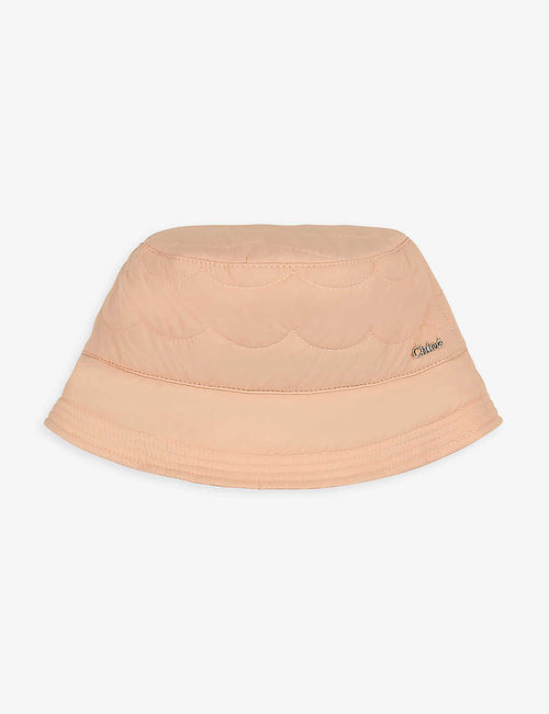 Logo quilted shell bucket hat