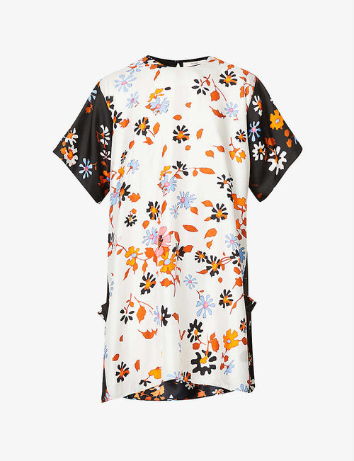 Lily floral-print...