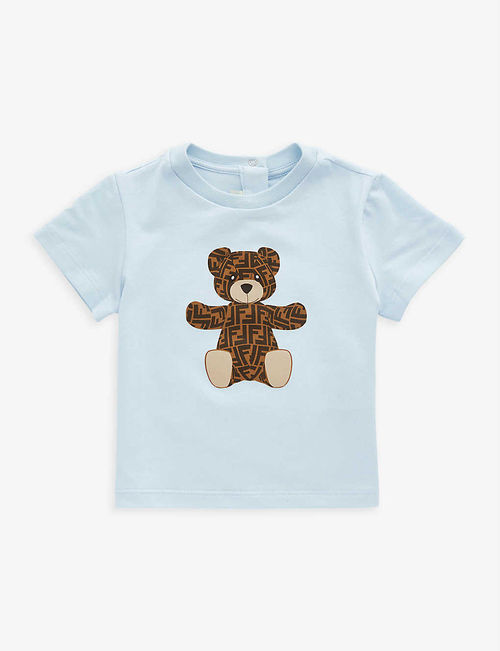 Bear-print stretch-cotton...