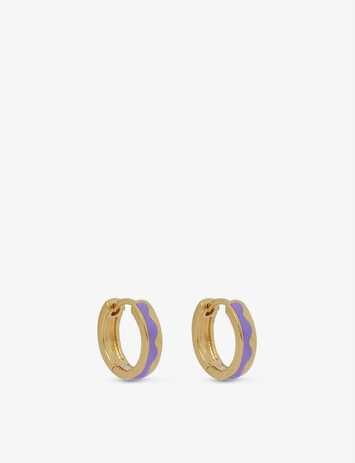 Wave 18ct yellow-gold plated...