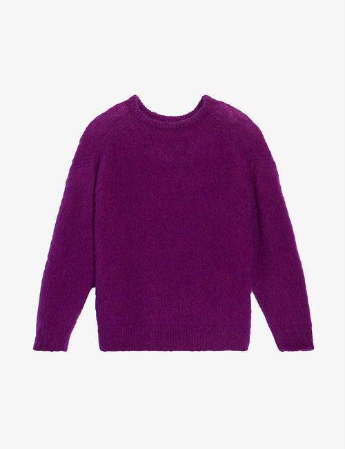 Mohair-blend knitted jumper