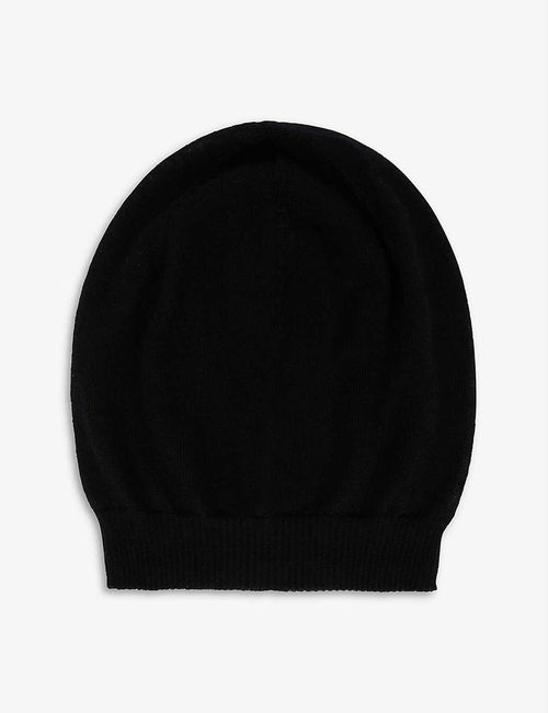 Ribbed cashmere beanie