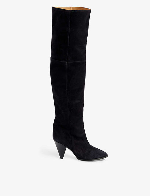 Riria heeled suede knee-high...