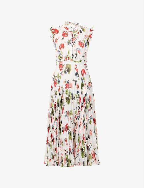 Roisin floral-pattern crepe...